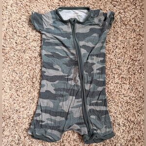 Little Sleepies Green Baby Romper